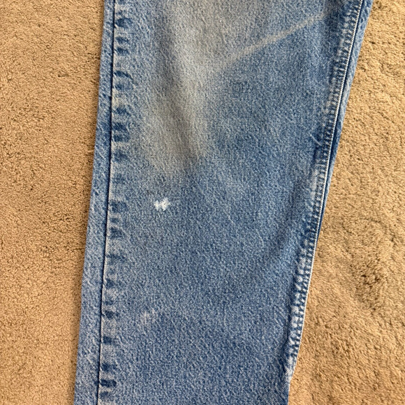 Vintage Carhartt Flannel Lined Jeans Mens Blue Denim 38x29 Made In USA - Picture 8 of 10